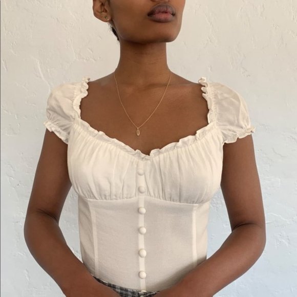 Reformation Tops - Reformation Bev Top - Ivory size 2